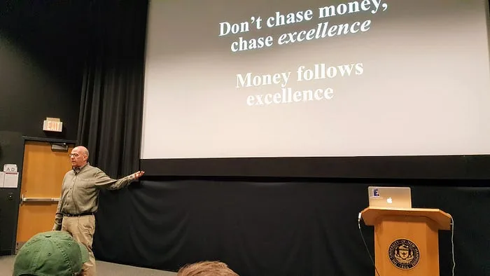 Jeff Hoffman giving his keynote speech on April 13, 2017 at the University of New Hampshire